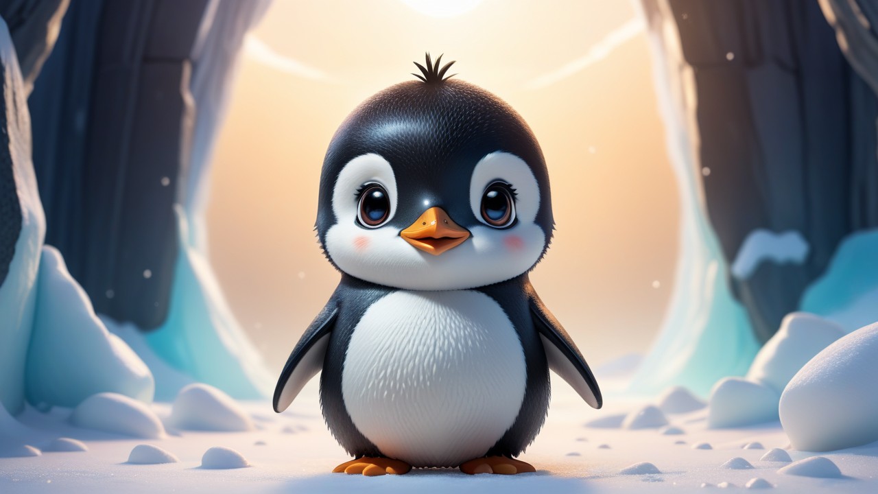 Adorable Penguin in Chibi Art - Eye to Eye with Artists