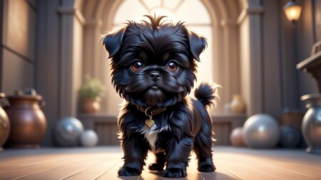 Affenpinscher Chibi: Whimsical Gaze