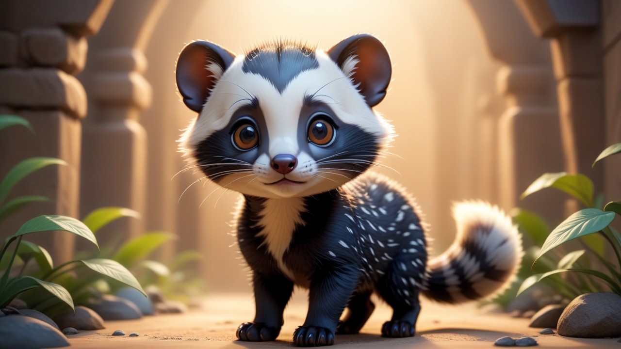 Cute Civet: Chibi-Art Meets African Wildlife