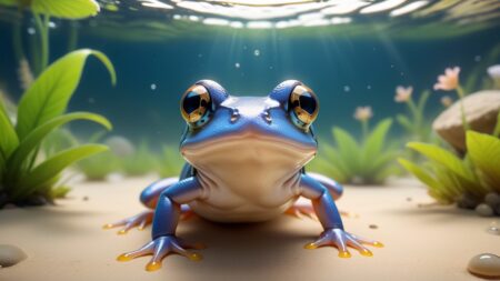 Chibi African Clawed Frog Greeting