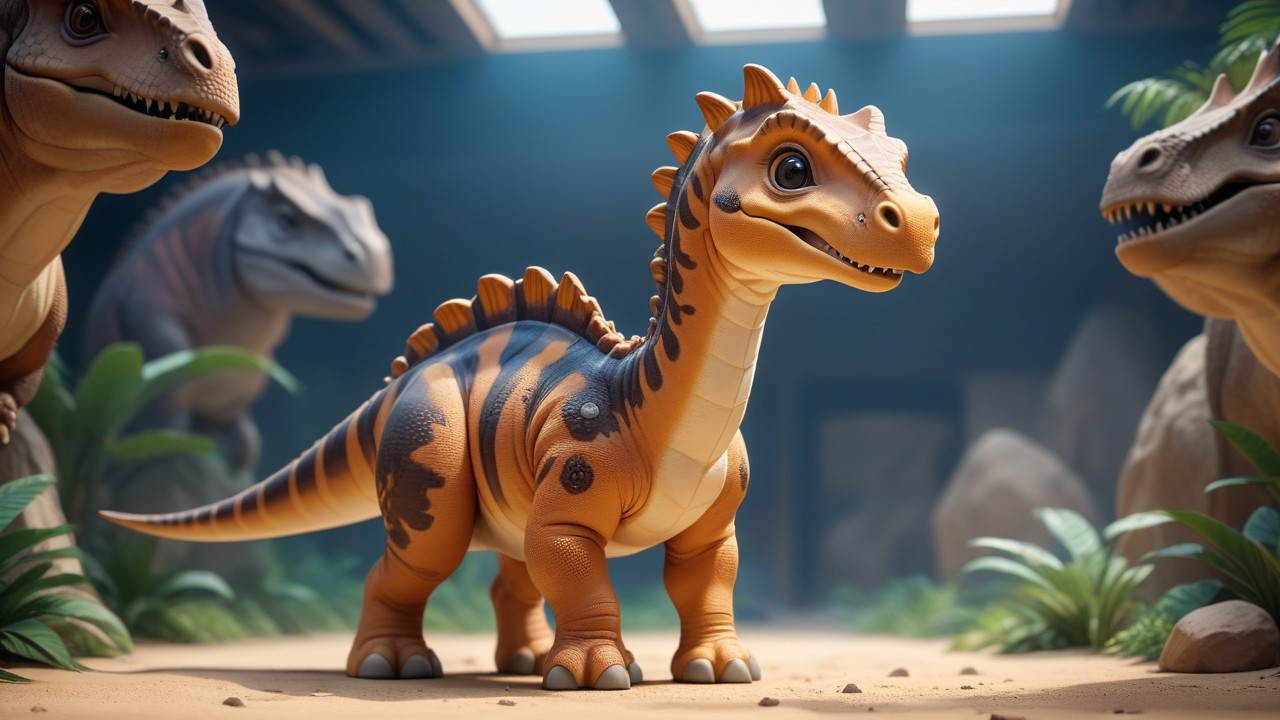 Chibi Amargasaurus in Artistic Display