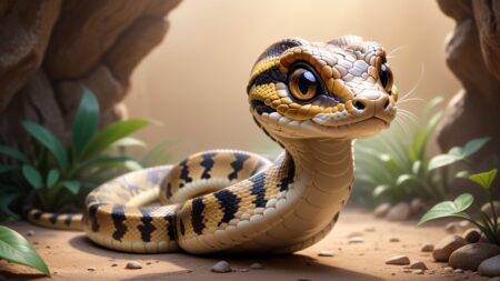 Scrub Python Amethystine Chibi - Eye To Eye