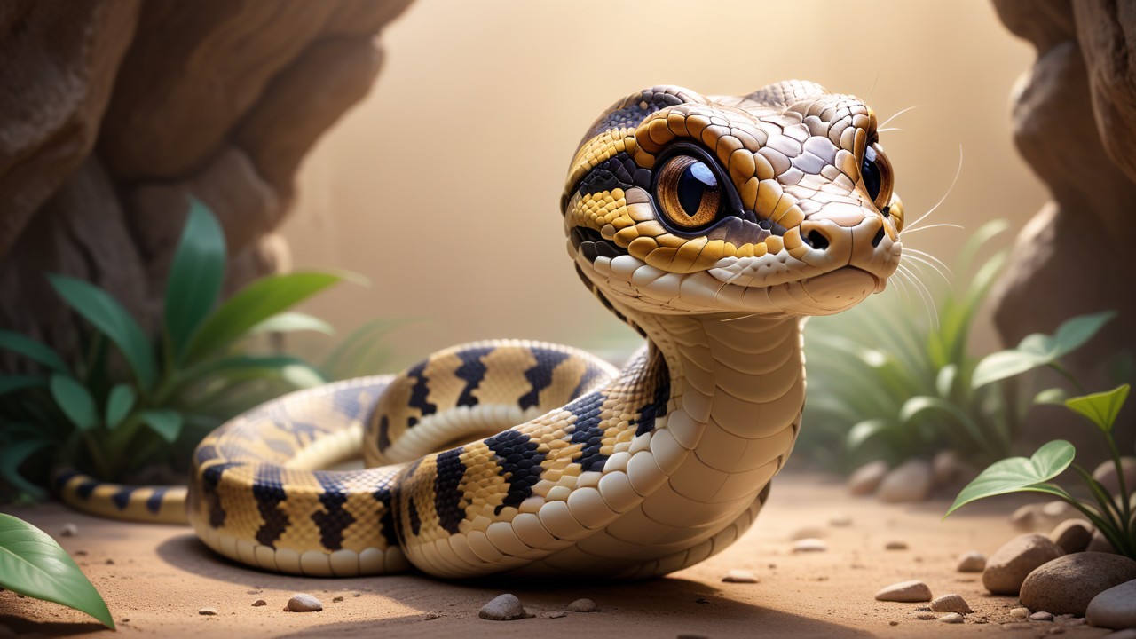 Scrub Python Amethystine Chibi - Eye To Eye