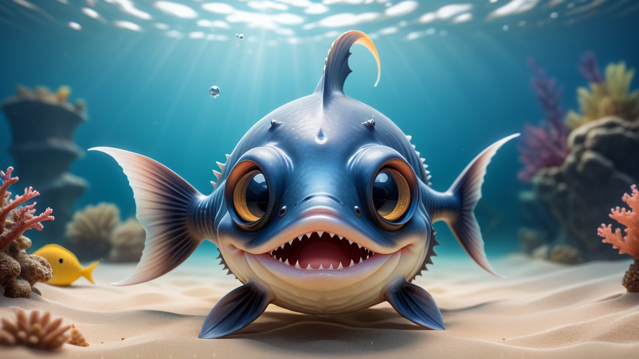 Chibi Anglerfish Portrait: An Enchanting Glimpse of the Deep