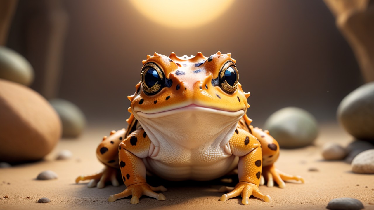 Argentine Horned Frog Chibi - A Serene Glimpse