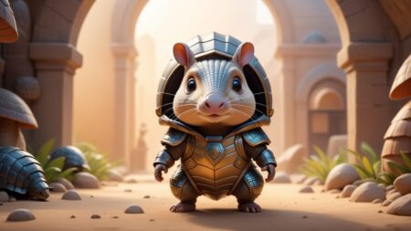 Armadillo Chibi: A Whimsical Gaze