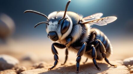 Chibi Mining Bee in Ashy Style