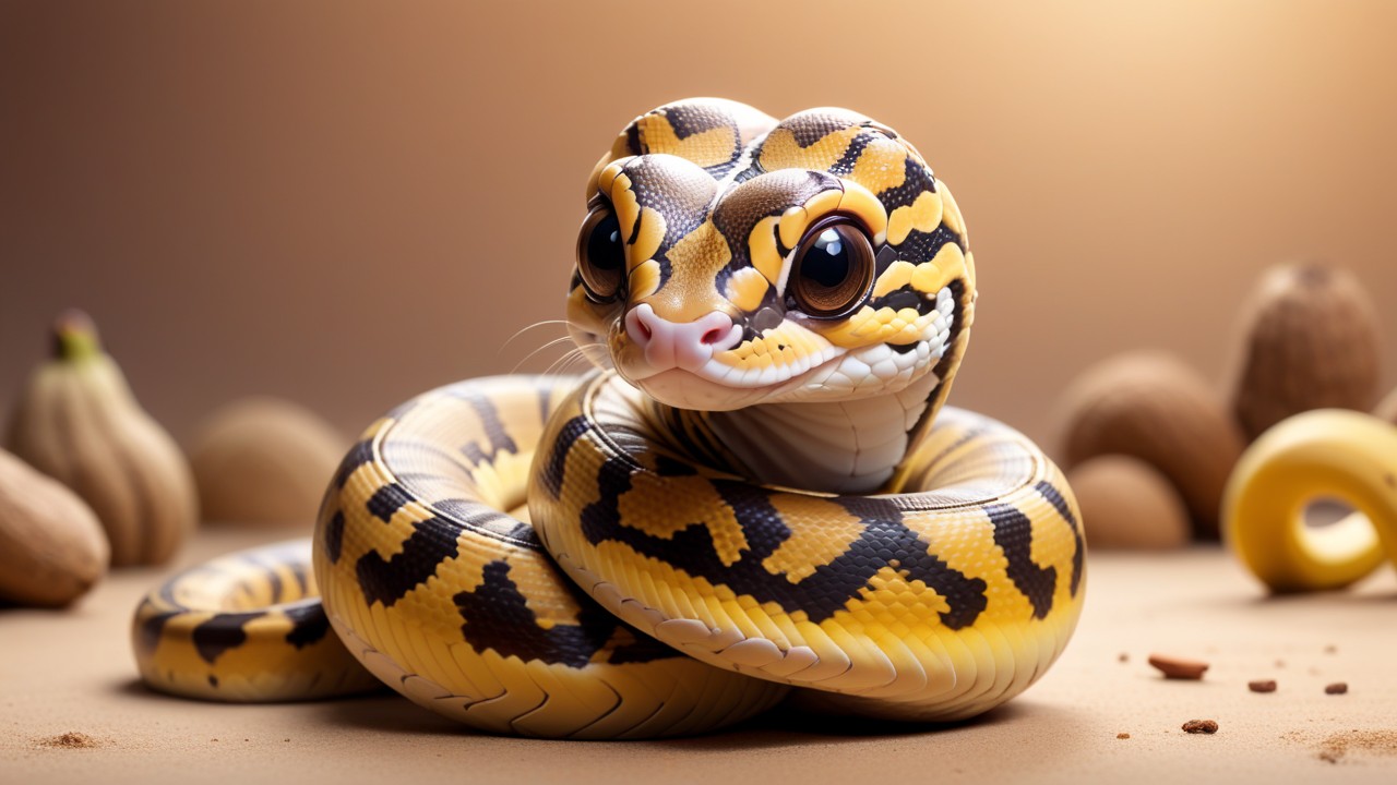 Chibbi-Art Banana Cinnamon Chibi Ball Python Bites