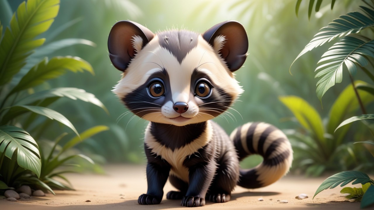 Chibi Civet: A Cute Stare-Down