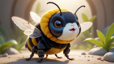 Barbuts Cuckoo Bumblebee: Whimsical Chibi View