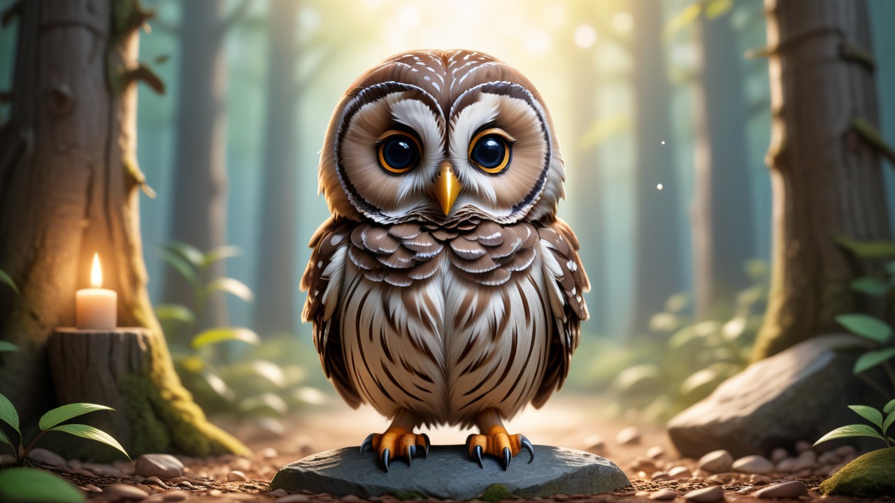 Chibbi-Art Barred Owl Chibi: A captivating masterpiece by the imaginative artist.