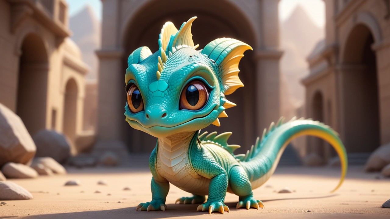 Chibi Basilisk Lizard Gaze