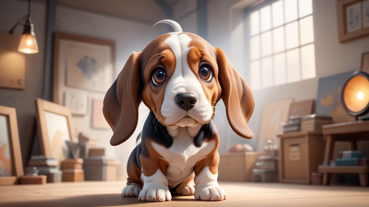 Basset Bite: Cute Chibi Vibes