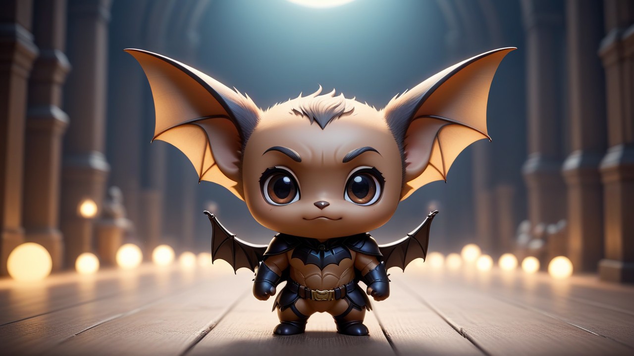 Chibbi-Art Bat Chibi View: A Simplistic Artwork