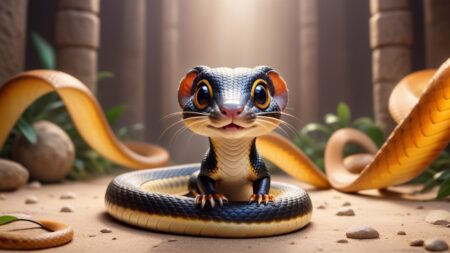 Enchanting Rat Snake Chibi in Alluring Focus