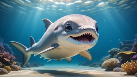 Whimsical Sturgeon: Chibi Charm.