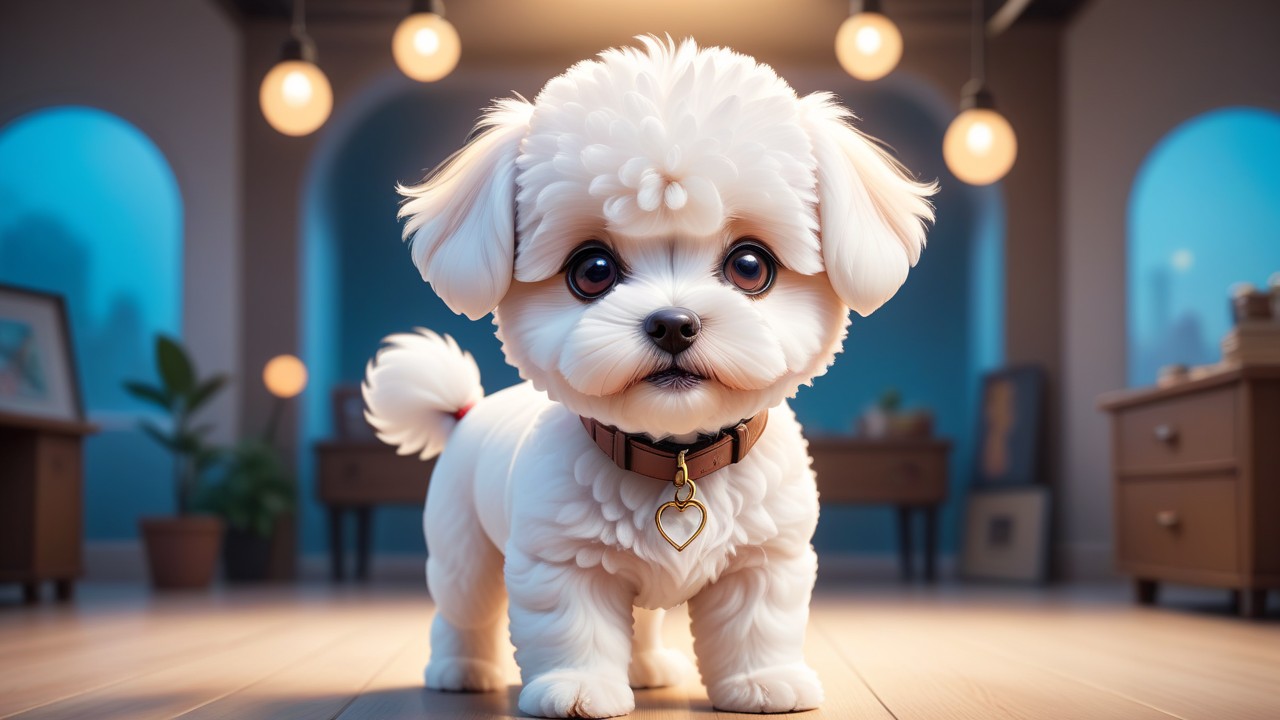 Bichon Frise: Chibi Portrait with Puppy Charm