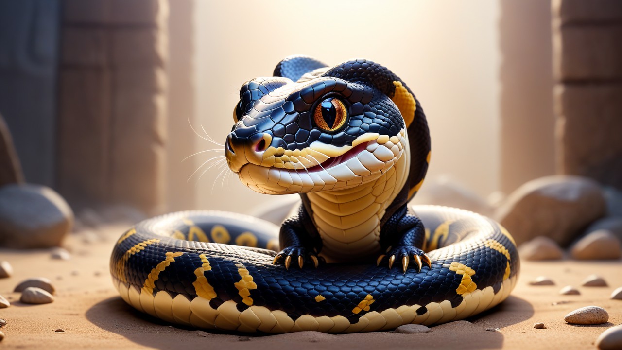 Chibbi-Art Bismarck Python Gaze: Chibi Art Beauty