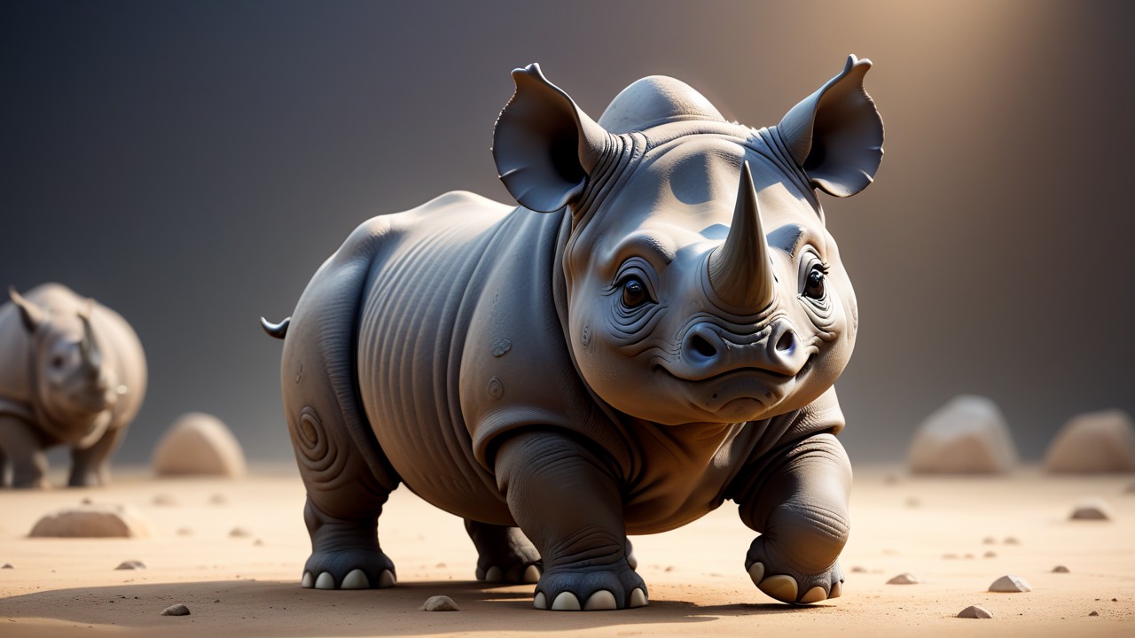 Chibbi-Art Chibi Rhino Gazes