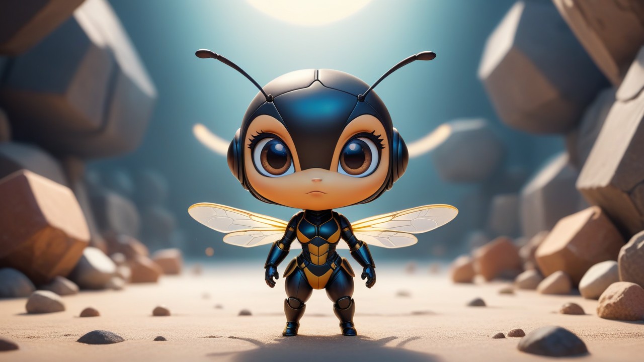 Chibbi-Art Bold and Bright Chibi Wasp Artistry