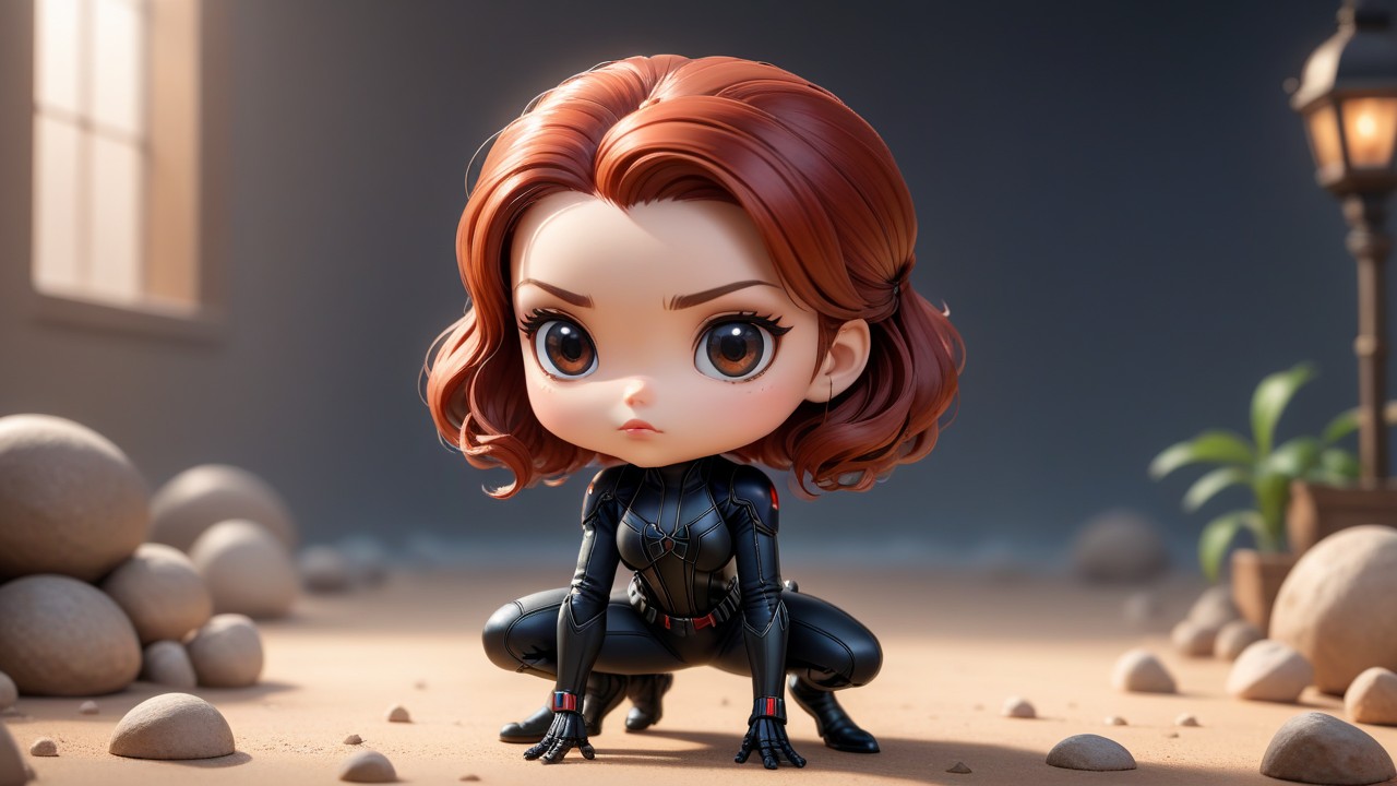 Chibbi-Art Chibi Black Widow Spider Encounter