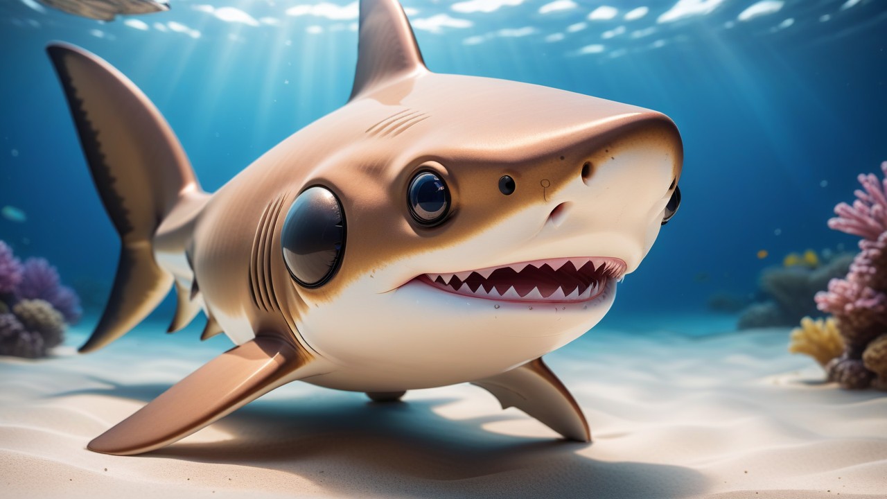 Chibbi-Art Blacknose Shark: Chibi Perspective, Confidently Meet The Gaze