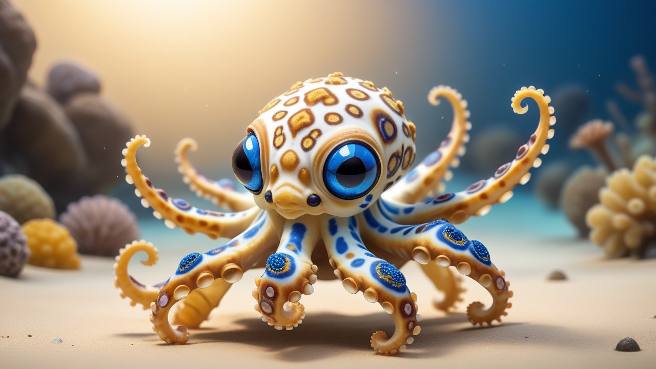 Chibbi-Art Enchanting Blue-ringed Octopus