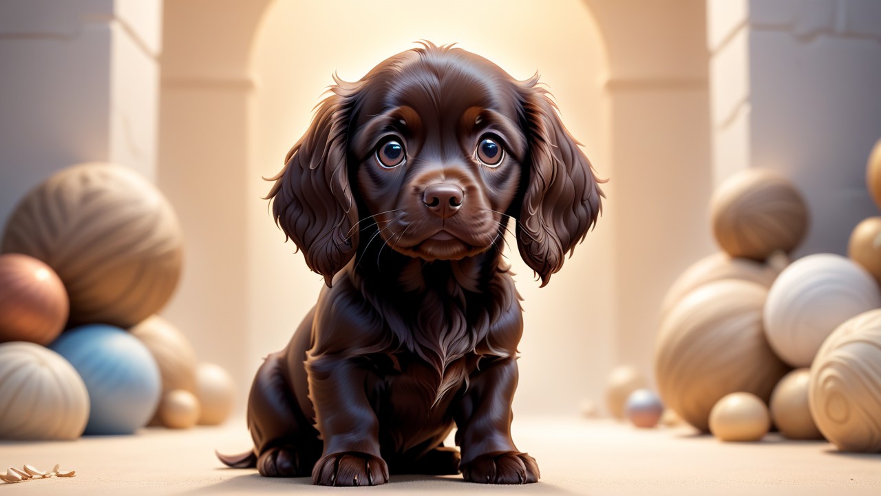 Chibbi-Art Chibi Spaniel Pup: A Stunning Artwork