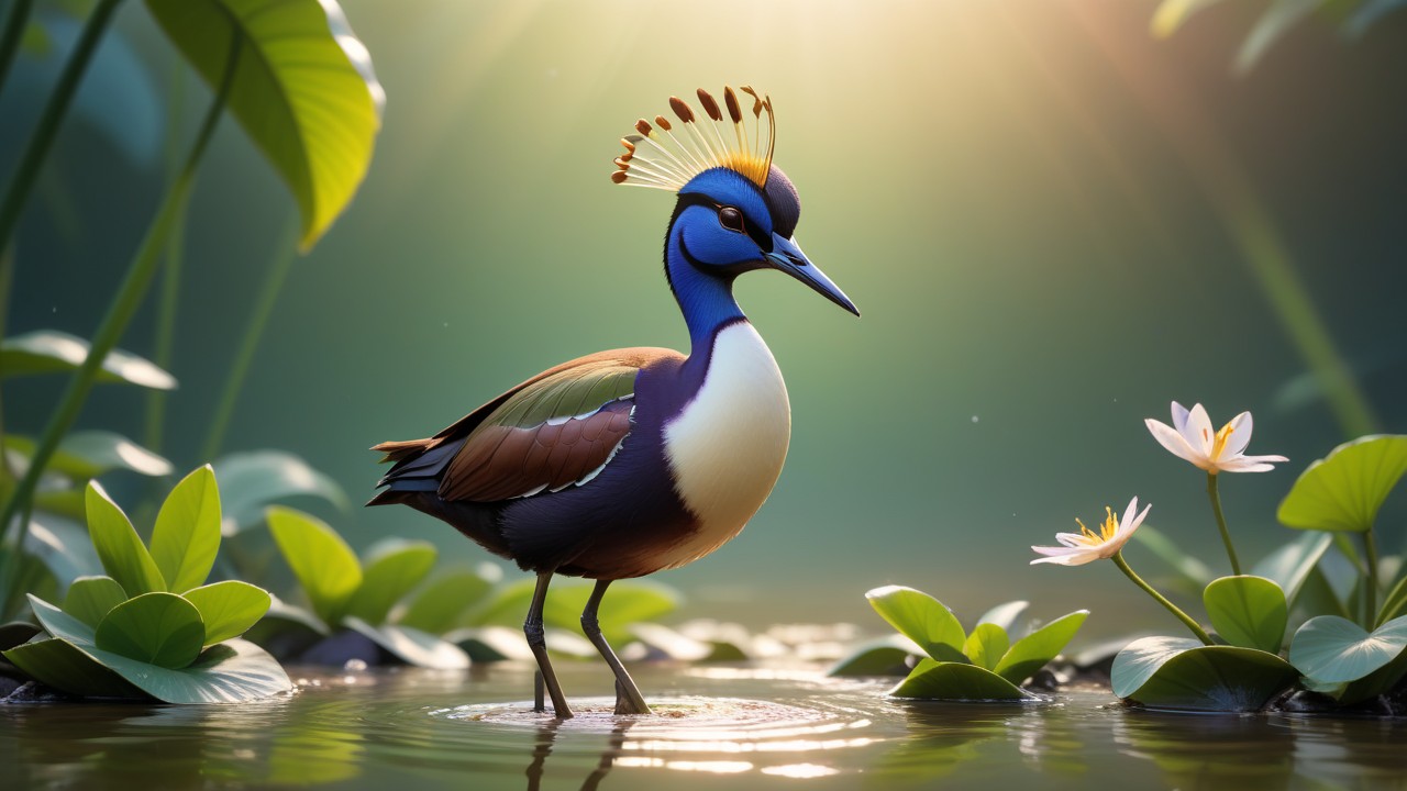 Chibbi-Art Bronze-Winged Jacana: Playful Artists Delight