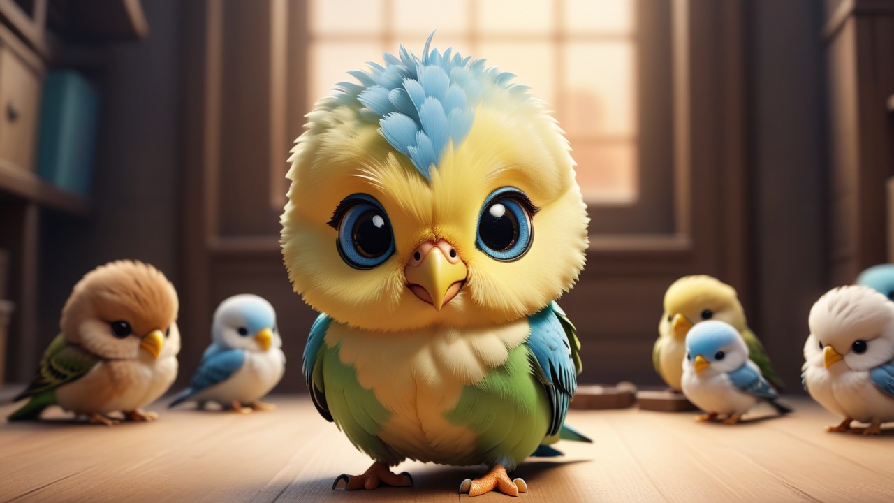 Chibbi-Art Budgies Delight: A Whimsical Look into the Little Ones World