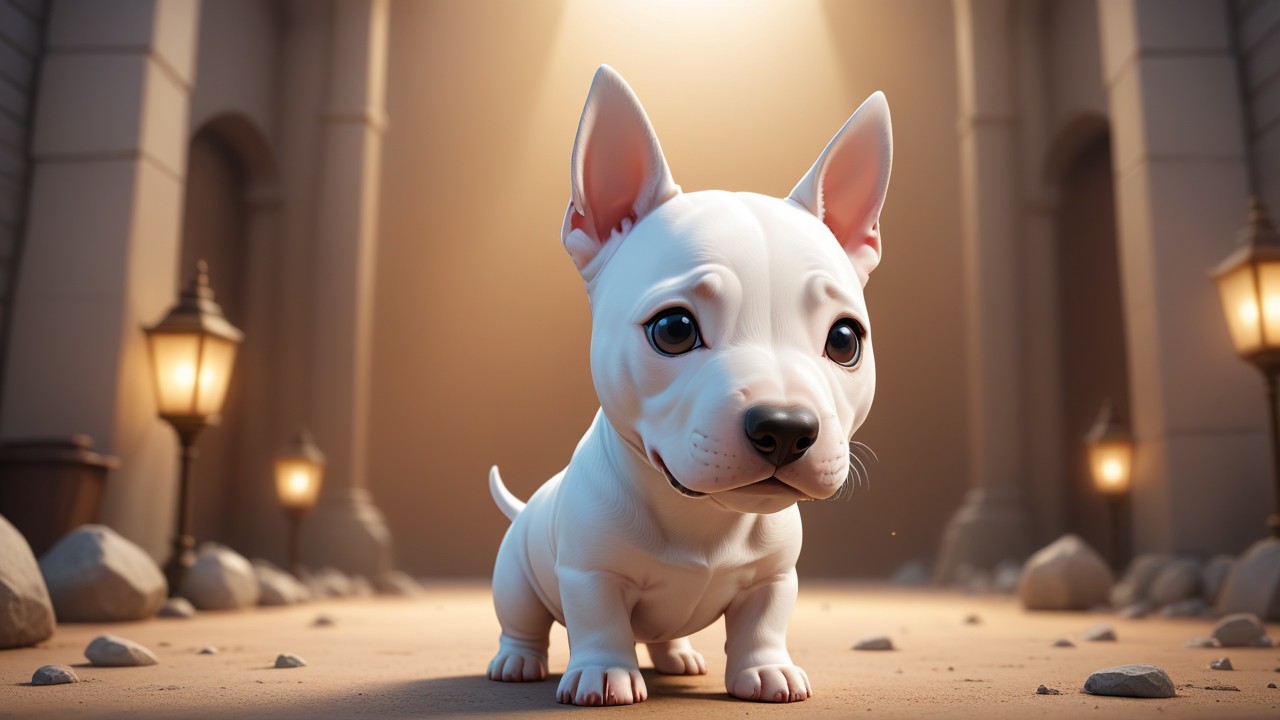 Chibbi-Art Bull Terrier Chibi: A Fearless Pose