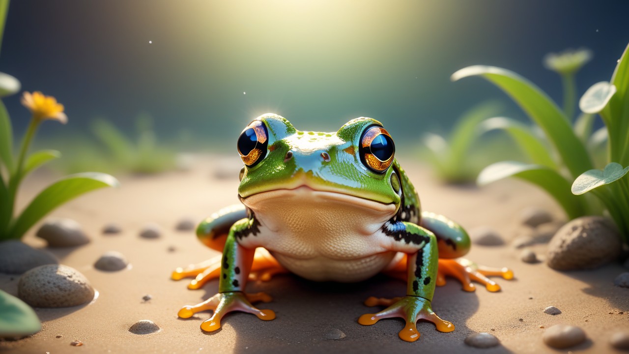 Chibbi-Art Frog-tastic Frenzy: A Cute Frog Chibi Masterpiece