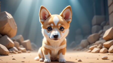 Chibbi-Art Canaan Dog Chibi: A Joyful Gaze