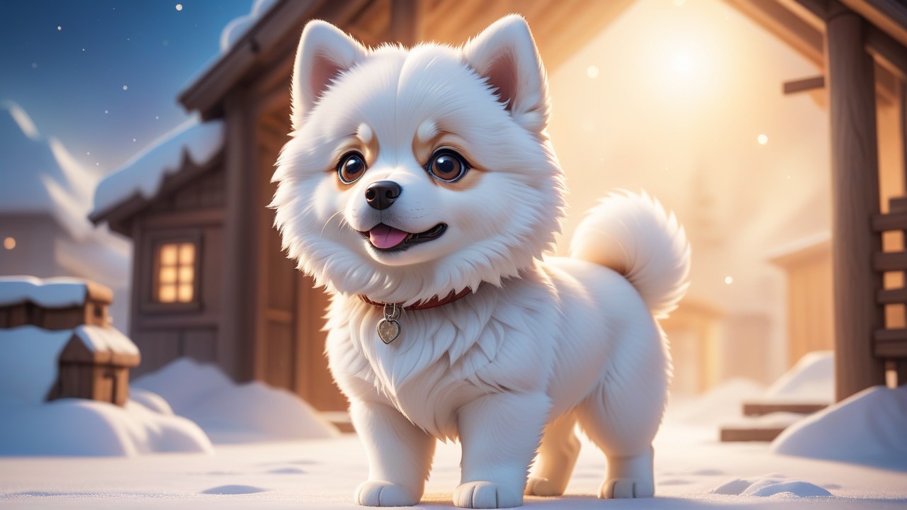 Chibbi-Art Chibi Eskimo Dog: A Whimsical Northbound Gaze