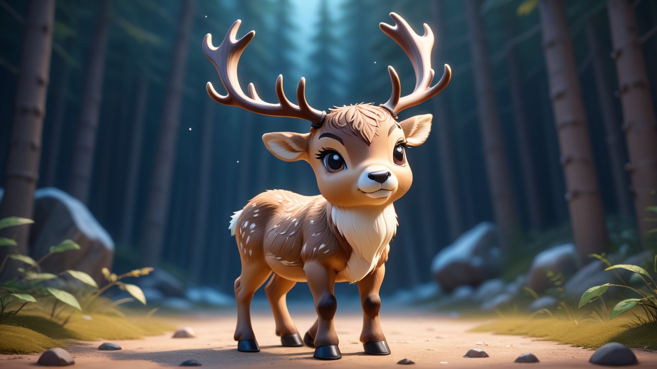 Chibbi-Art Chibi Caribou Art: A Glimpse into Wilderness