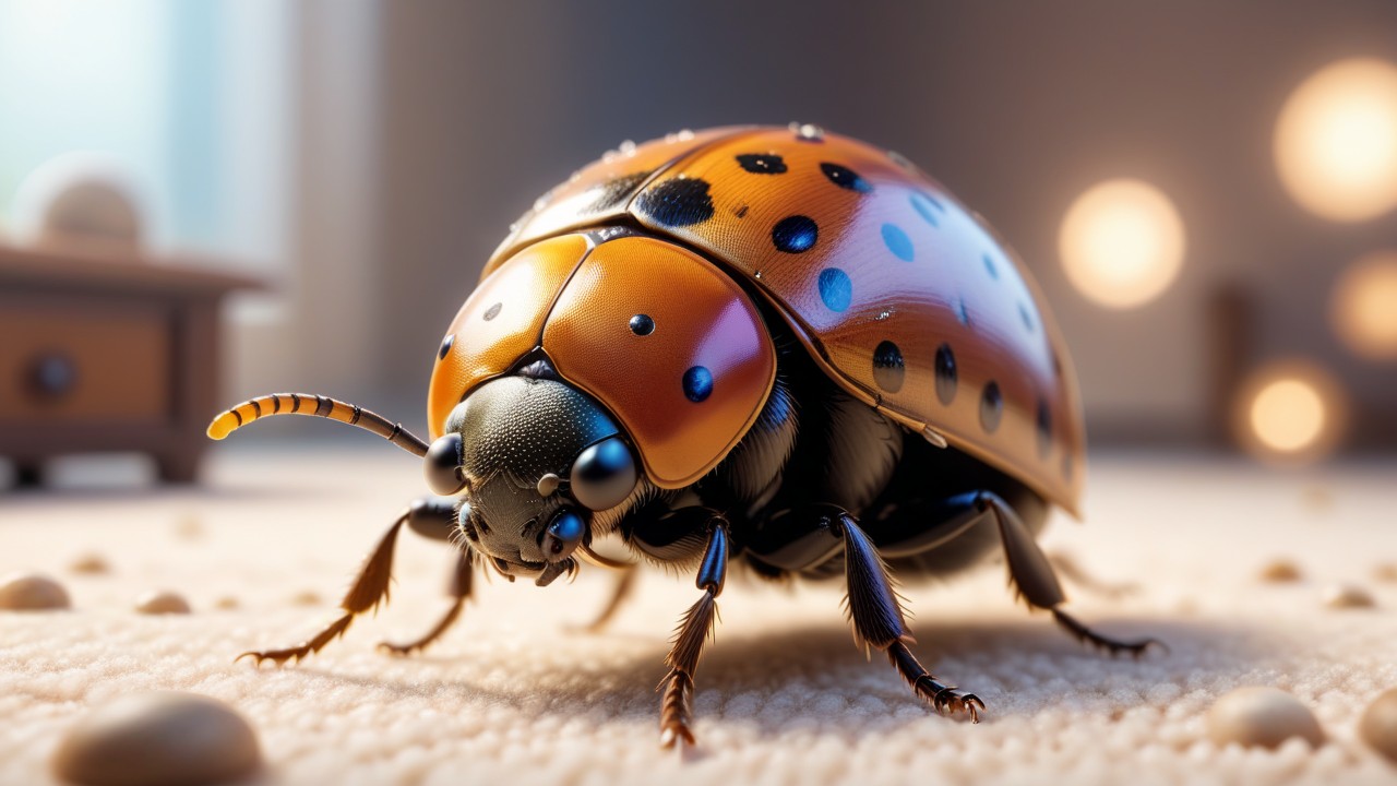 Chibbi-Art Carpet Beetle Chibi - A Beetle facing viewers with a unique Artistic touch!