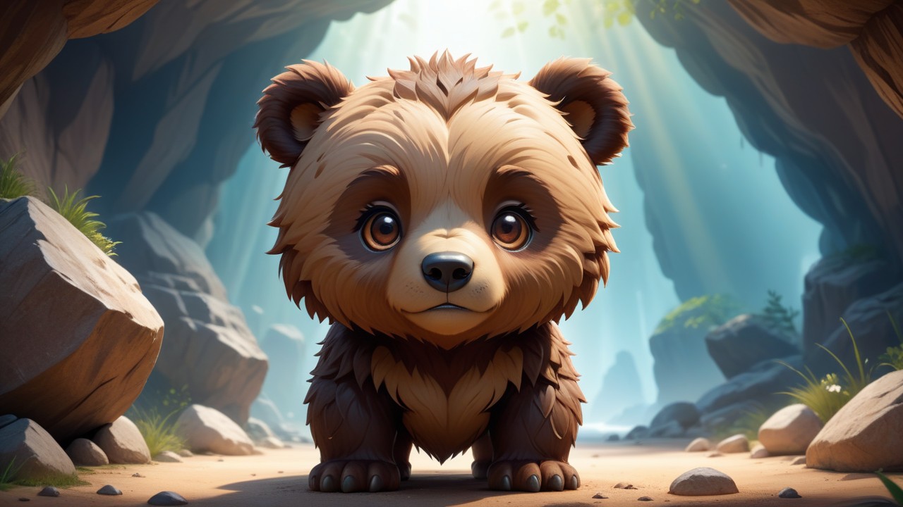 Chibbi-Art Cave Bear Chibi: A Glimpse into Natures Embrace