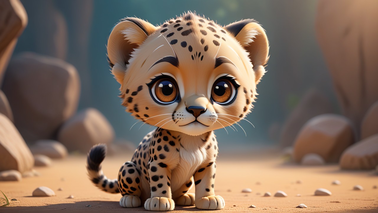 Chibbi-Art Cheetah Chibi: A Glimpse of Pure Art