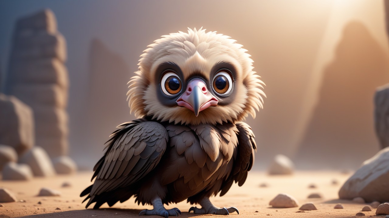 Chibbi-Art Chibi Vulture, Bold and Captivating