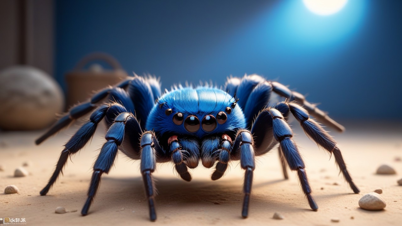 Chibbi-Art Blue Tarantula Chibi: A Fearless Masterpiece