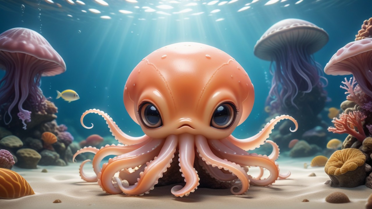 Chibbi-Art Gigantic Squid Chibi - In Your Face!