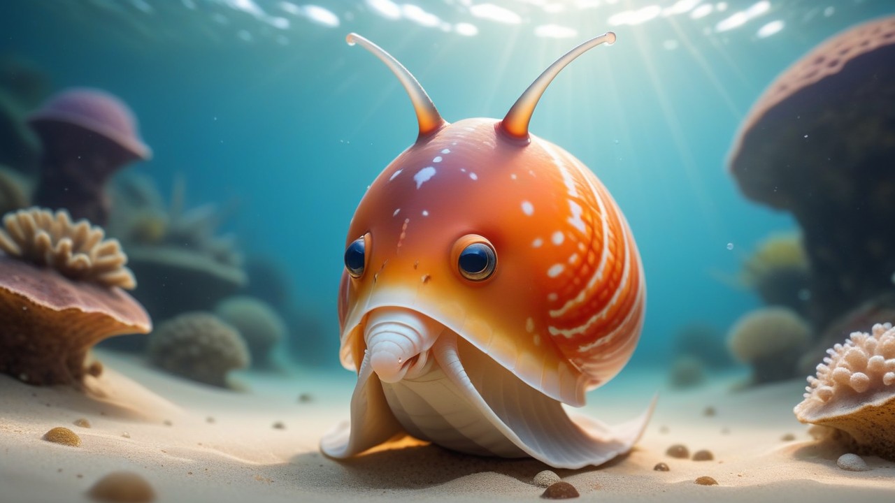 Chibbi-Art Chibi Cone Snail Portrait: Eye-Level Encounter with an Artistic Masterpiece