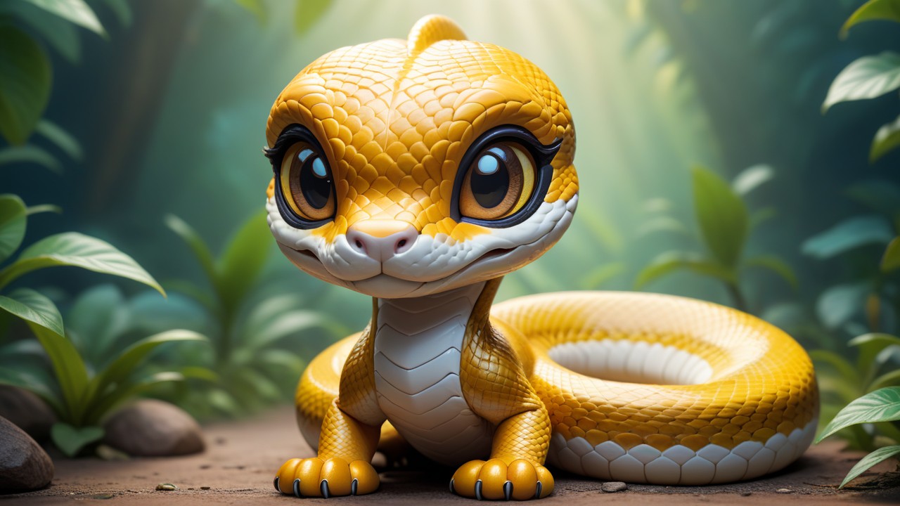 Chibbi-Art Chibi Snake Congo Encounter