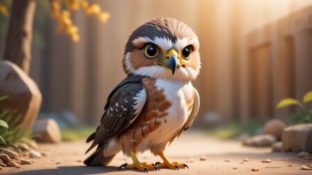 Chibbi-Art Chibi Coopers Hawk: The Whimsical Gaze of a Talented Artist