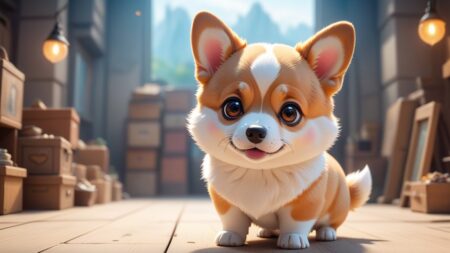 Chibbi-Art Whimsical Corgidor Chibis Endearing Gaze