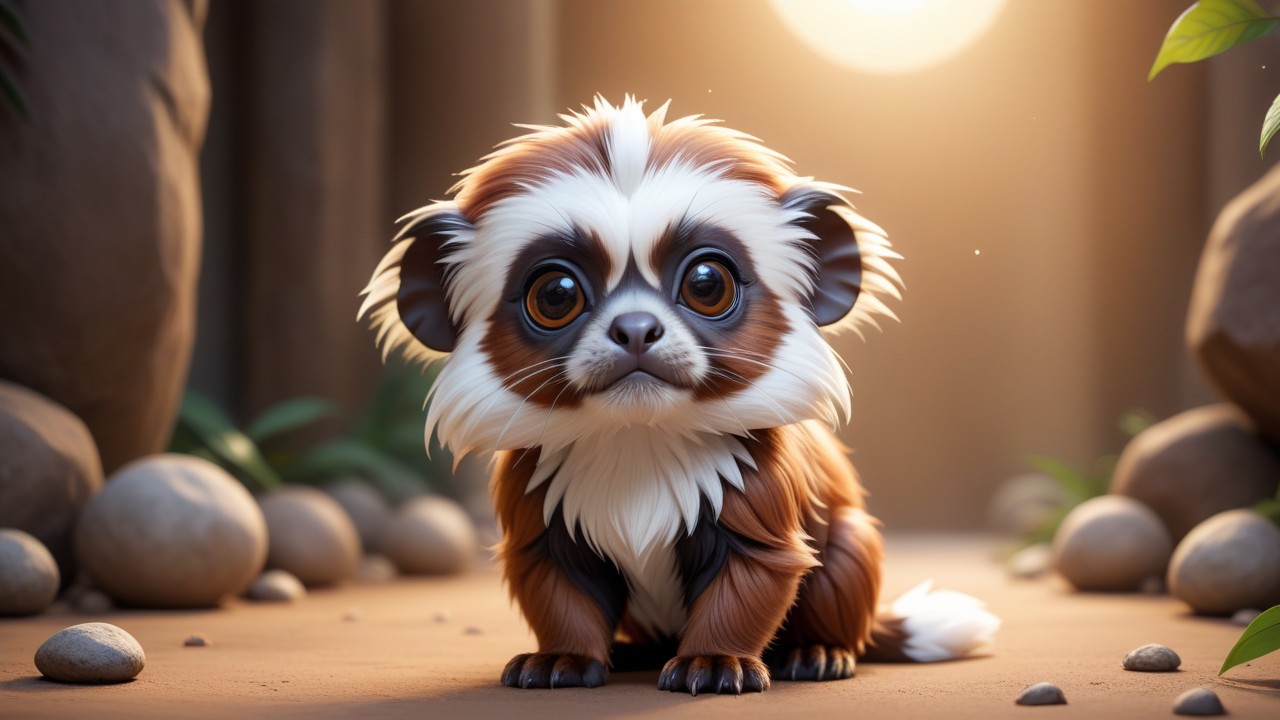 Chibbi-Art Chibi Cotton-top Tamarin Gaze