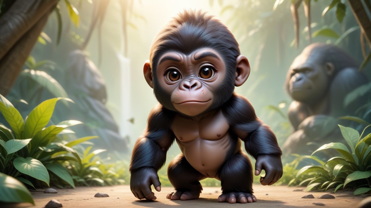 Chibbi-Art Gorilla Gaze: Chibi Cute and Inspiring