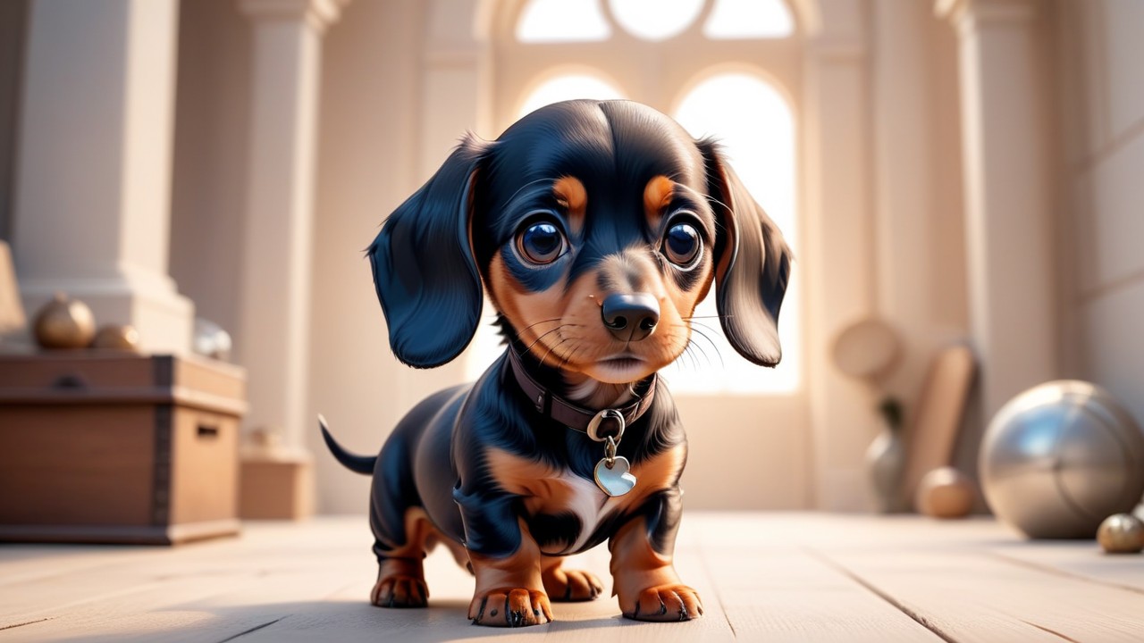 Chibbi-Art Whimsical Wiener: Chibi Art Dachshund Sweeps Viewers Hearts