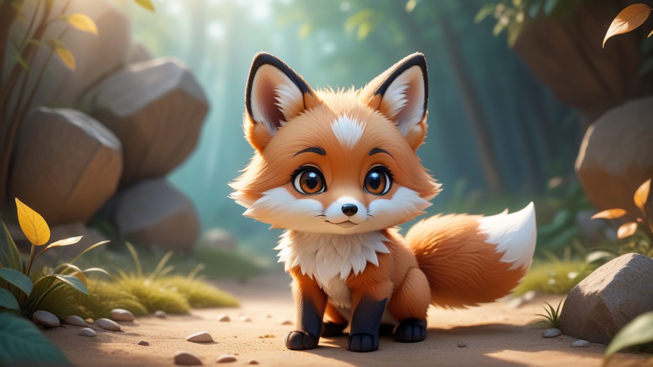 Chibbi-Art Darwins Fox: Chibi Cuteness Meets Majestic Beauty