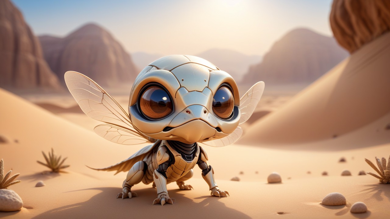 Chibbi-Art Desert Swarm: Chibi Locust Encounters an Artistic Aura